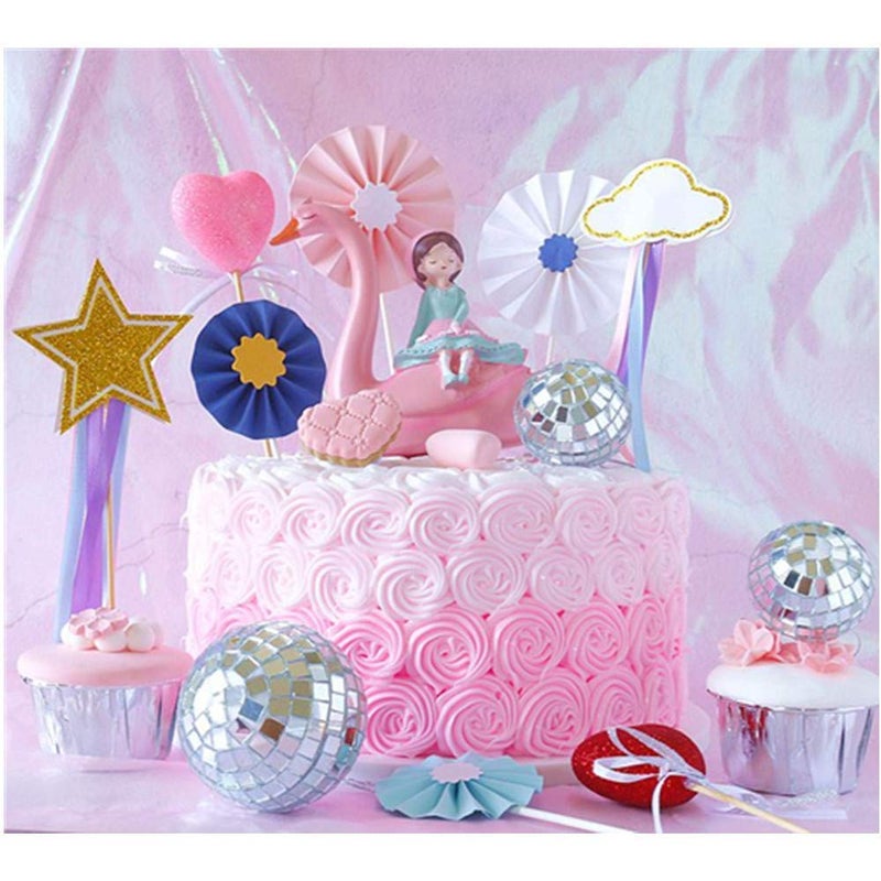 HAMIYELL 12 Pcs 2 Inch Disco Ball Decoration Hanging Mirror Ornament Bar Party Wedding Christmas Xmas Tree Decorations - Image 3
